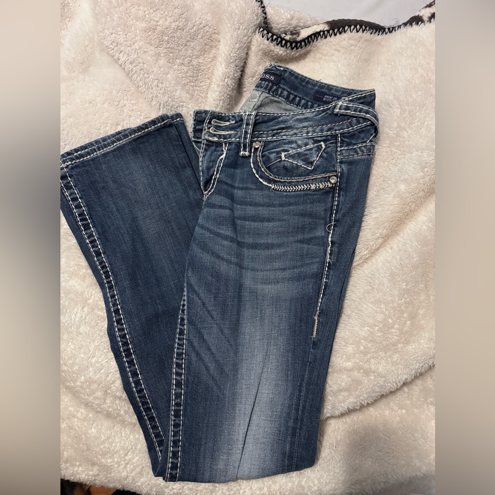 Vigoss Women's Dark Blue Boot Cut Jeans